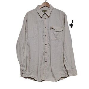 Beretta Shirt Men XL Tan Hunting Button Down Vented Shooting Gorpcore Outdoors